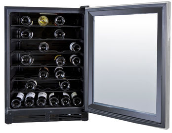 China Glass Door Black Electric Wine Cooler 150 Liter 52 Bottles Stroage supplier